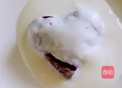 Illustration of how to make yogurt and purple sweet potato 6