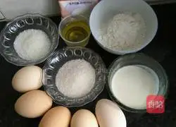 Illustration of how to make chiffon cake 1