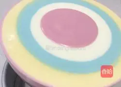 Rainbow Cheese Mousse Cake Recipe Illustration 17