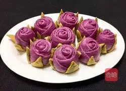 Purple potato rose roll recipe 15