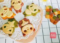 Illustration of how to make fruit, vegetable and milk cartoon biscuits 8