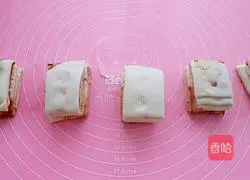Illustration of how to make bean paste rolls 10
