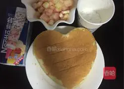 Cream cake Illustration of how to do it 1