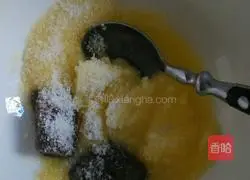 Illustration of how to make brown sugar, sesame and coconut biscuits 1