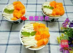 Mango light cheese cup cake recipe 6