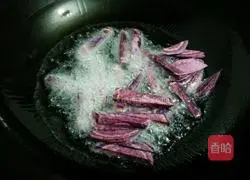 Fried purple sweet potato Illustration of how to do it 4