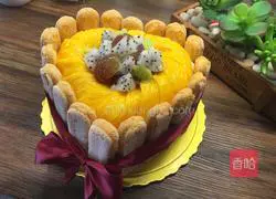 Illustration of finger biscuit cake making 9