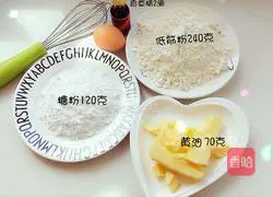 Illustration of how to make nut biscuits 1