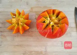 Illustration of how to make pumpkin cups 1