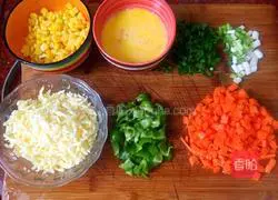 Cheese Egg Fried Rice Recipe Illustration 2