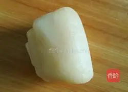 Illustration of how to make bean paste open cake 10