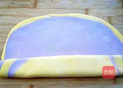 Pumpkin Illustration of how to make two-color purple sweet potato rolls 14