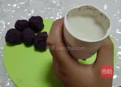 Illustration of how to make purple sweet potato and yam cake 5