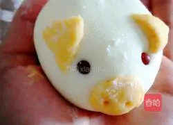 Illustration of how to make animal bean paste buns 9