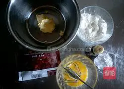 Illustration of how to make three-color cookies 1