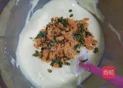 Illustration of how to make chiffon cake with chives and meat floss 10