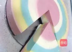 Rainbow Cheese Mousse Illustration of how to make Si cake 18