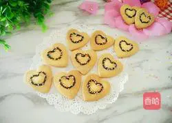 Illustration of how to make chocolate-decorated cookies 15