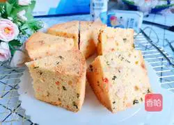 Illustration of how to make chiffon cake with chives and meat floss 14
