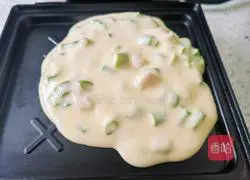 Illustration of how to make scallion cheese pie 5