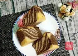 Zebra pattern chiffon cake recipe 2