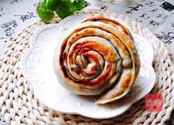 Illustration of how to make shredded leek cake 13