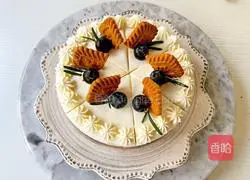 Illustration of how to make caramel black tea cheesecake 16