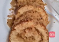 Illustration of how to make meat floss cake rolls 23