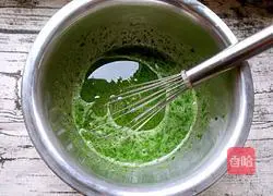 Spinach Qi Illustration of how to make wind cake 5
