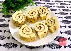 Raisin Cake Roll Illustration of how to do it 23