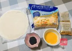 Illustration of how to make honey bean cheese cake 1