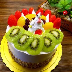 Cream decorated cake