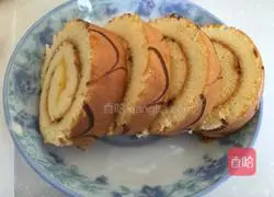 Illustration of how to make orange and tiger skin cake rolls 24