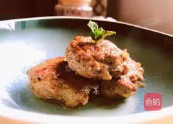 Baby food supplement, illustration of how to make pan-fried meatloaf 8