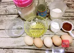 Illustration of how to make latte art chiffon cake (eight inches) 1