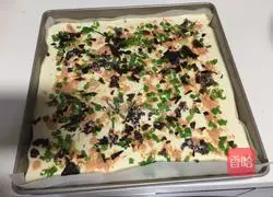 Chives and seaweed Illustration of how to make meat floss cake rolls 17