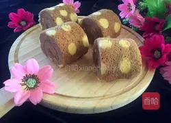 Illustration of how to make polka dot cake rolls 21