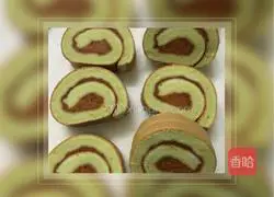 Spinach Juice Cake Roll Recipe Illustration 7