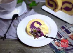 Purple Sweet Potato Cake Roll Recipe Illustration 18