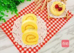 Custard Sauce Cake Roll Recipe Illustration 19