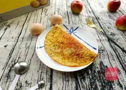 Illustration of how to make powder-free enoki mushroom egg pancake 11