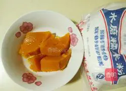 Illustration of how to make bean paste and pumpkin cake 1