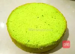 Illustration of how to make eight-inch matcha chiffon cake 17