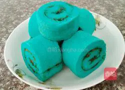 Illustration of how to make meat floss cake rolls 20