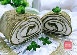 Illustration of how to make matcha towel roll 1