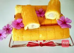 Illustration of how to make rolled banana cake 21