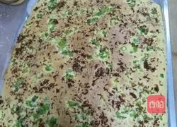 Illustration of how to make pumpkin onion and meat floss cake rolls 11