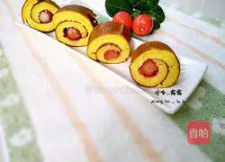 Strawberry Cake Roll Recipe Illustration 18