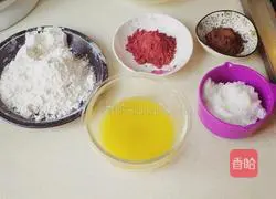 Red velvet sponge Illustration of how to make cake cups 1