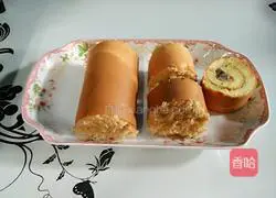 Illustration of how to make meat floss cake rolls 10